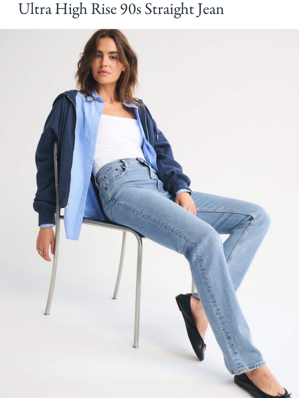 Abercrombie & Fitch 90s ultra high rise straight leg jean